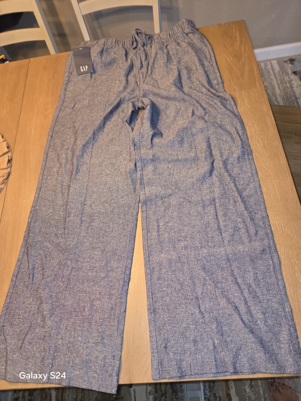 GAP Women’s Wide-Leg Pull - On Linen Pant Sz M Pants New NWT
